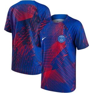 NIKE PSG PARIS SAINT GERMAIN PRE MATCH JERSEY SOCCER PRACTICE JERSEY YOUTH NEW